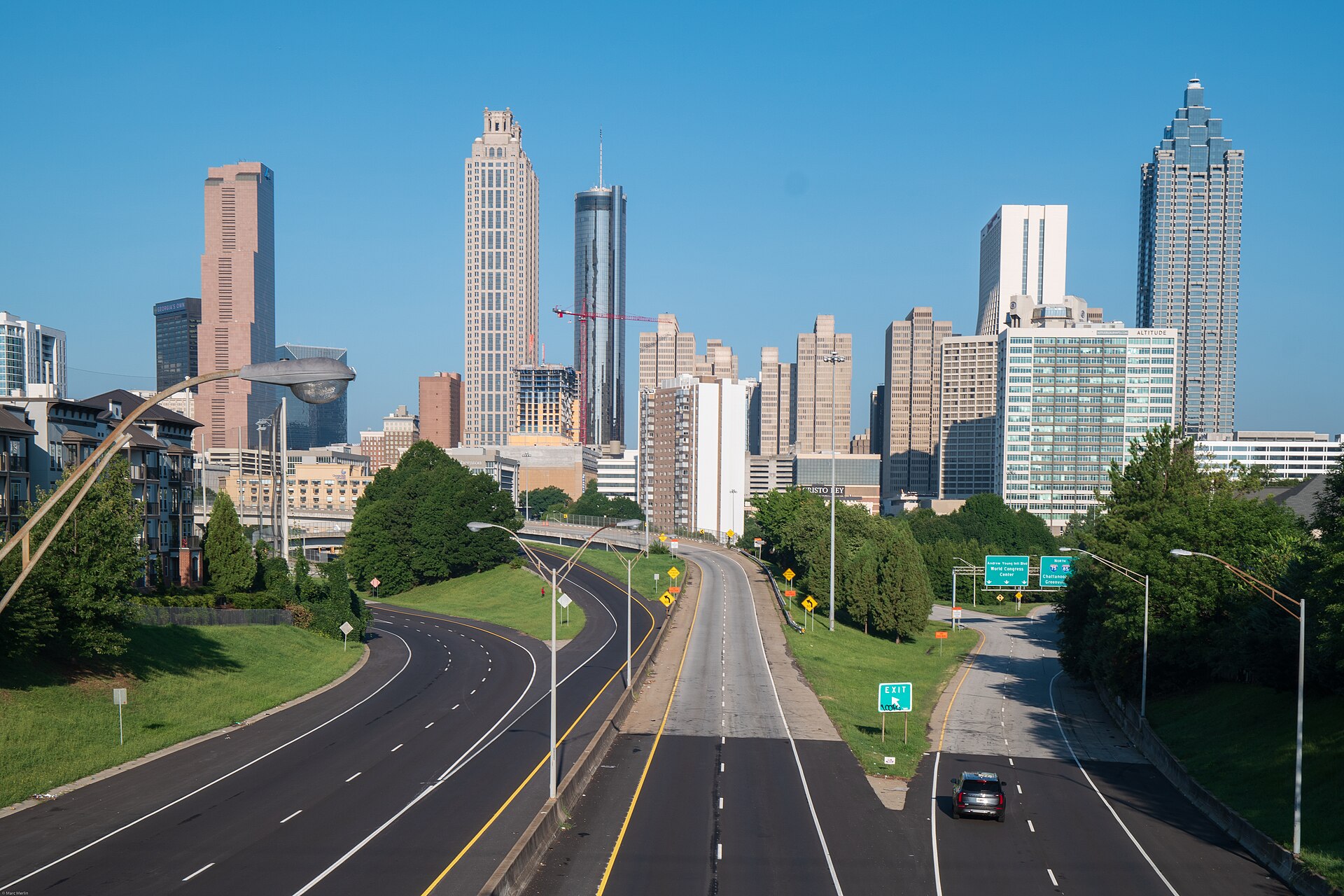 Downtown Atlanta skyline from the Jackson Street Bridge