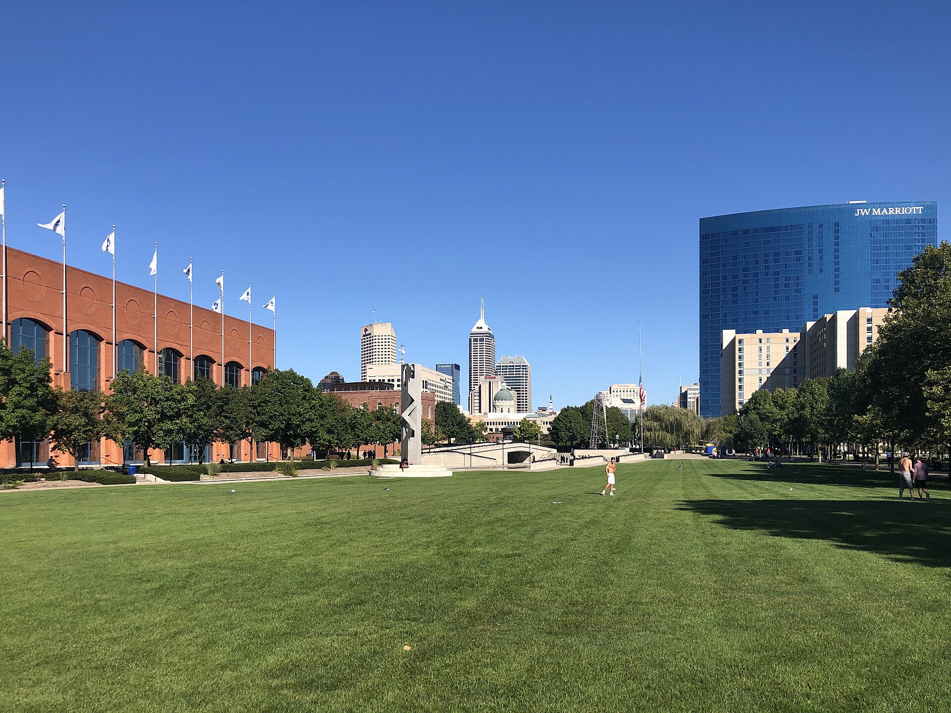 Indianapolis skyline from White River State Park