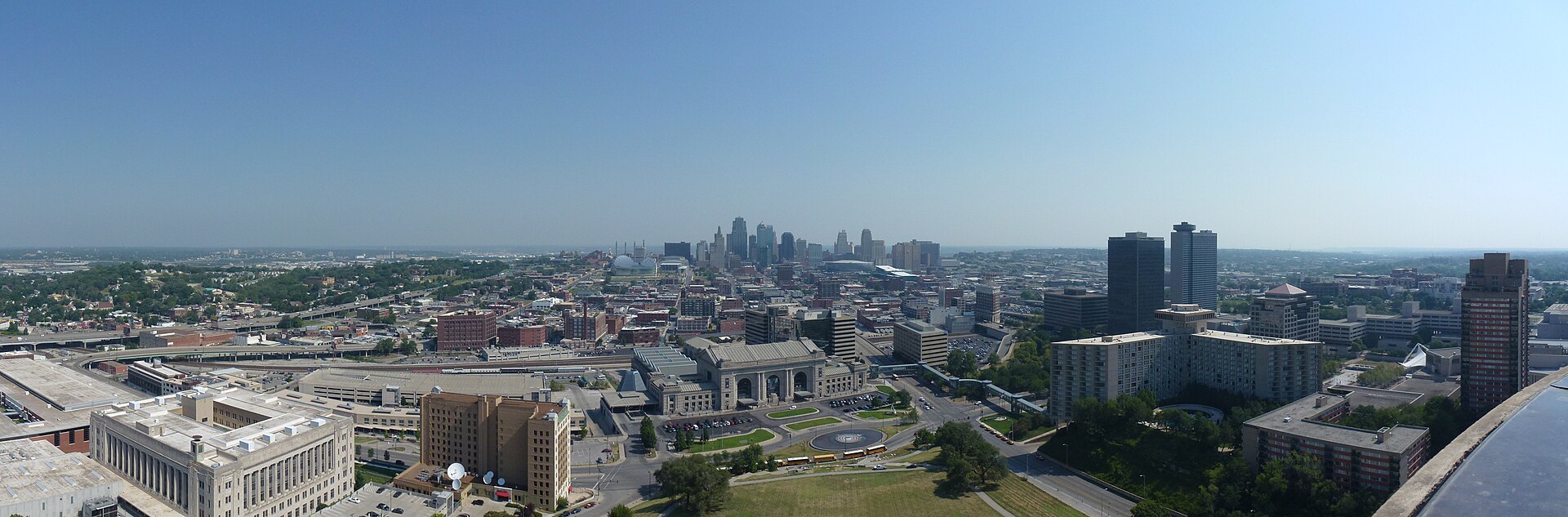 Downtown Kansas City and Union Station from Liberty Memorial